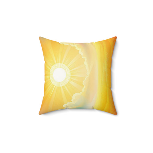 Spun Polyester Square Pillow sun