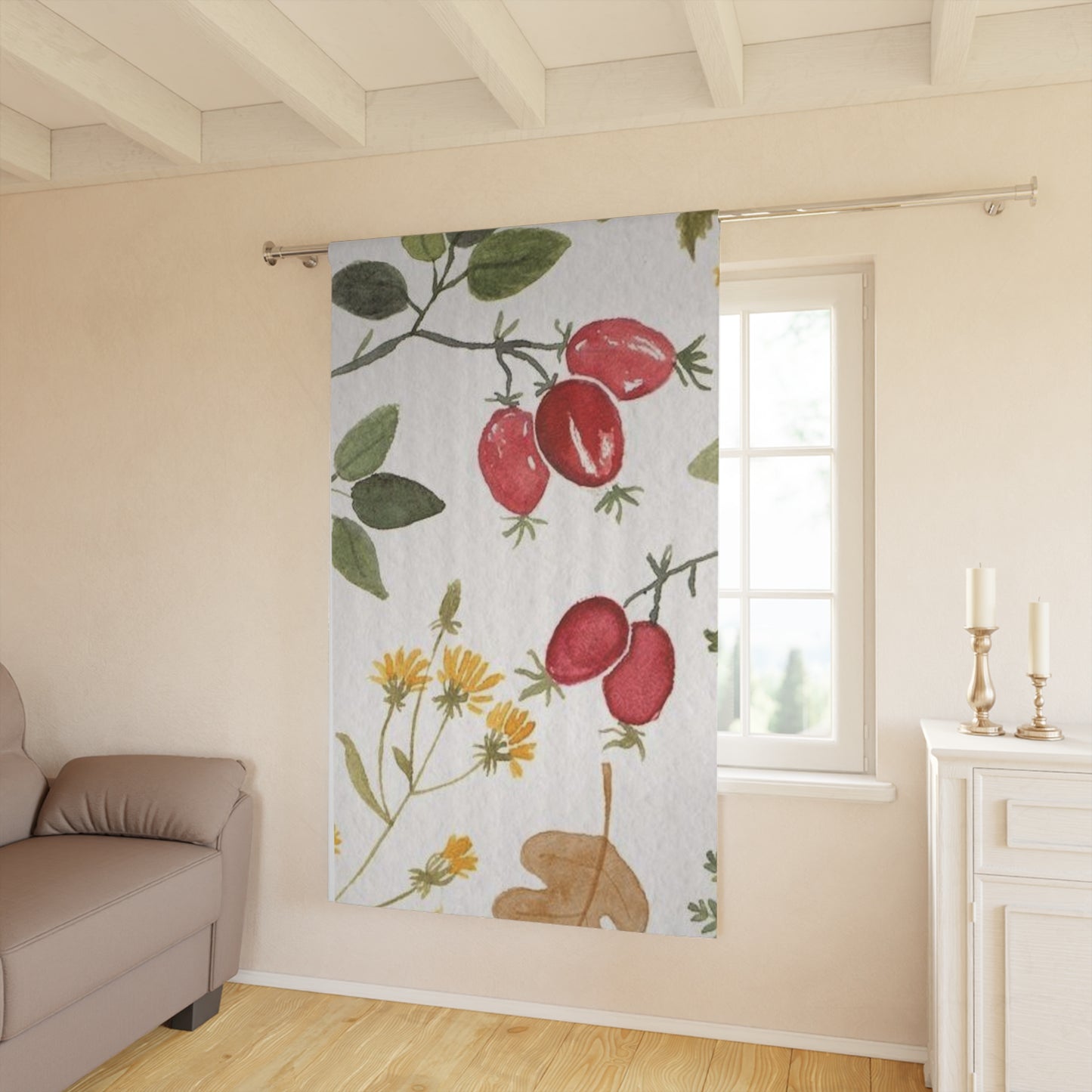 flower bud design Window Curtains