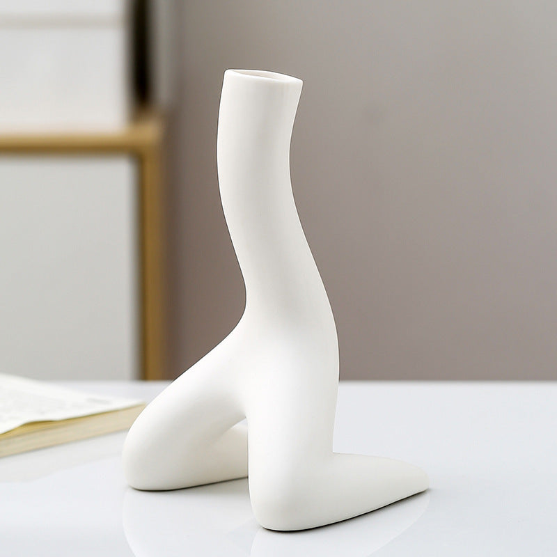 Minimalist Ceramic Vase | Modern Design | Glazed Finish | Home Decor | Tabletop Decoration