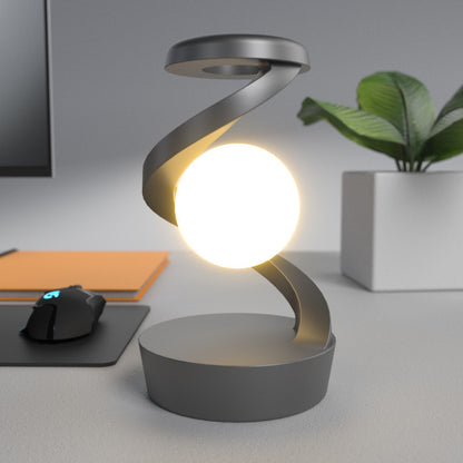 Rotating Moon Desk Lamp with Wireless Charging | Modern Touch-Control LED Night Light for Home Decor