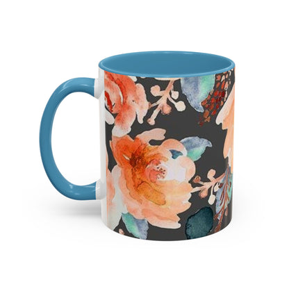 Floral Accent Coffee Mug (11, 15oz)