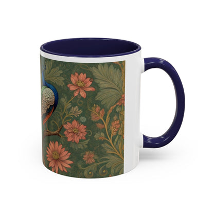 Mug with peacock design