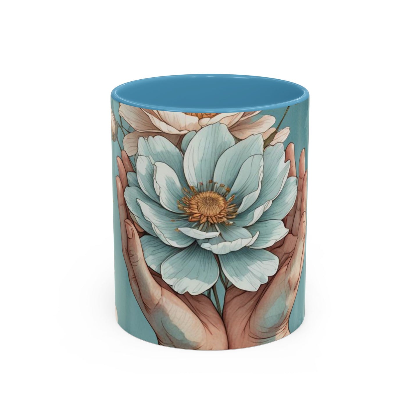 Mug with a design of a bunch of flowers