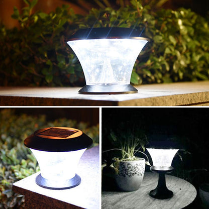 Solar-Powered 8-LED Round Column Headlight