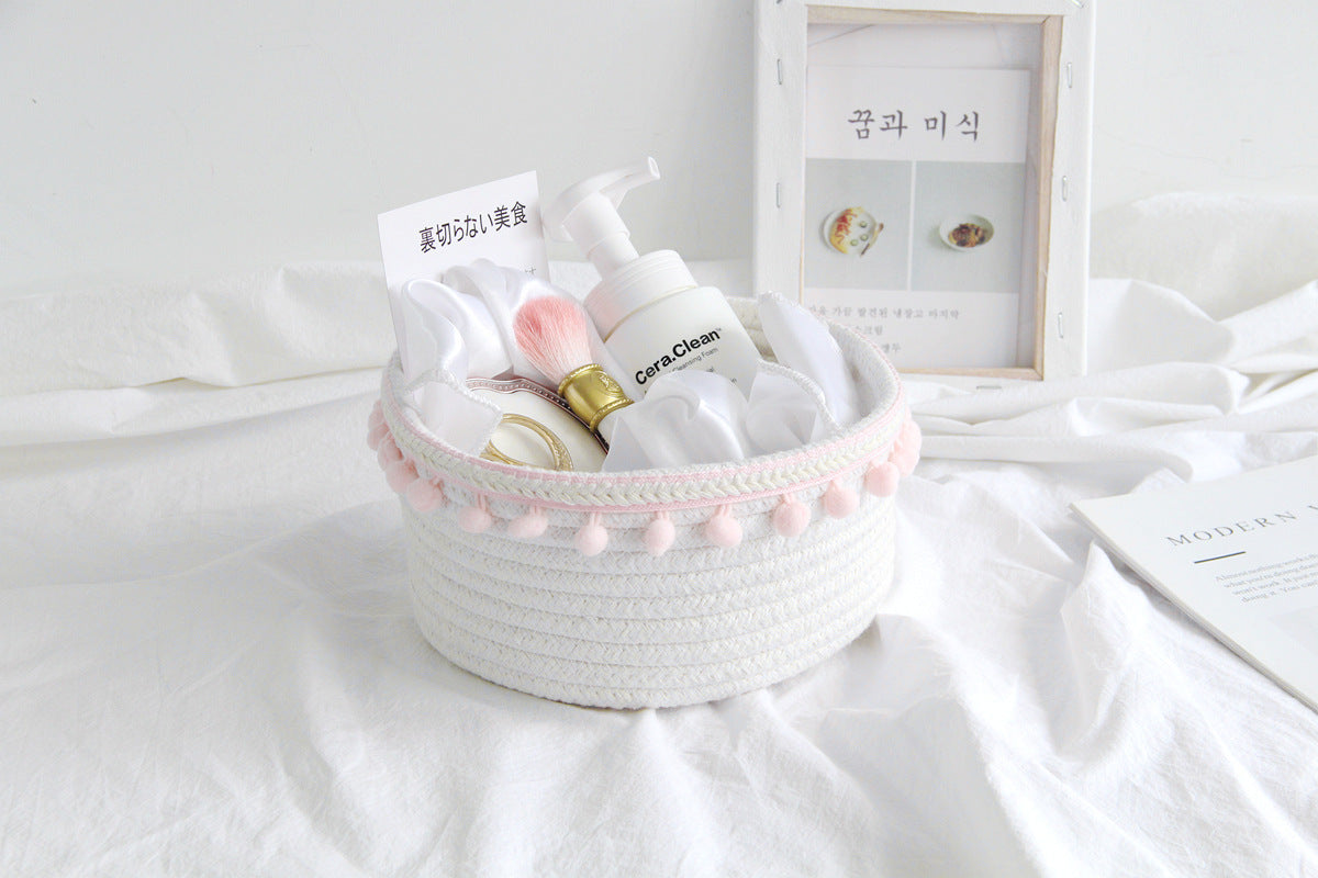 Nordic Cotton Rope Storage Basket | Foldable | Versatile | Handmade | Home Decor