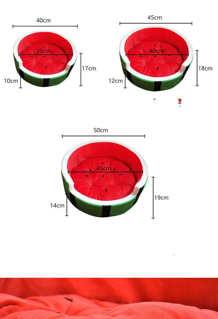 Four Seasons Watermelon Huisdierbed voor Kleine Honden – Gezellig Stoffen Hondenbed in Leuk Watermelon Design