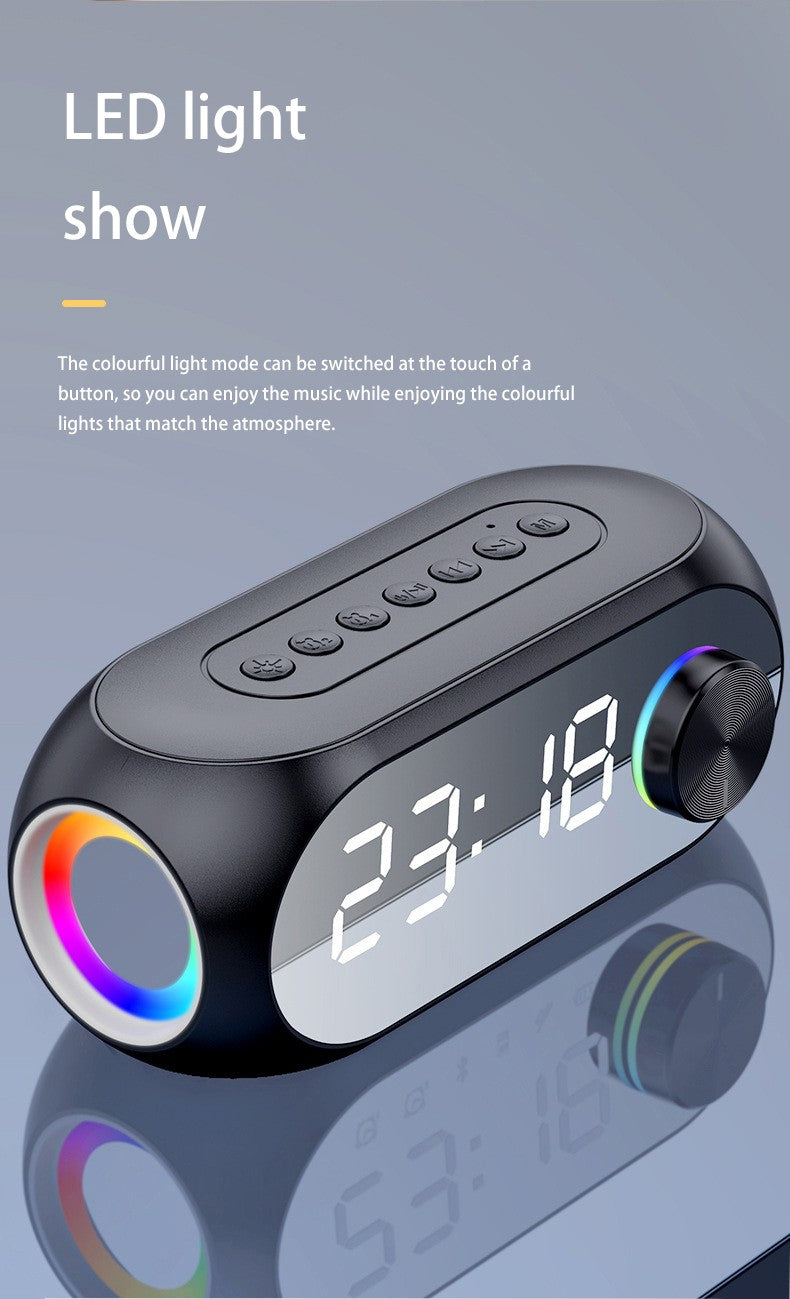 Digital LED Mirror Alarm Clock | Bluetooth Speaker | Wireless Charging | FM Radio | Modern Design