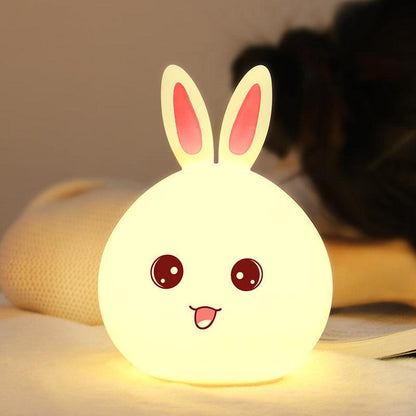 Cute Silicon Animal Rabbit Night LED Colorful Lamps â€“ Fun and Functional Lighting for Kids