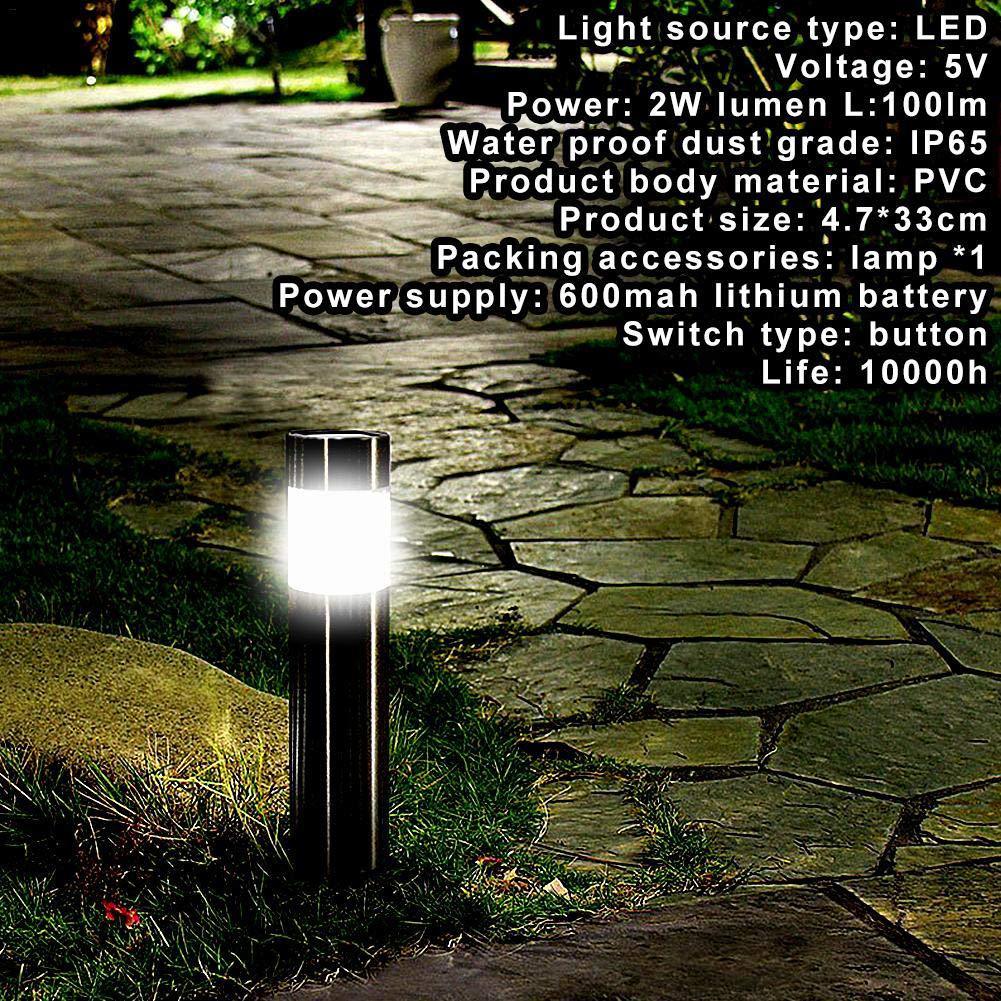 Solar Cylindrical Lawn Light â€“ Compact Outdoor LED Garden Light with 8-Hour Solar Charge - OptiChoice