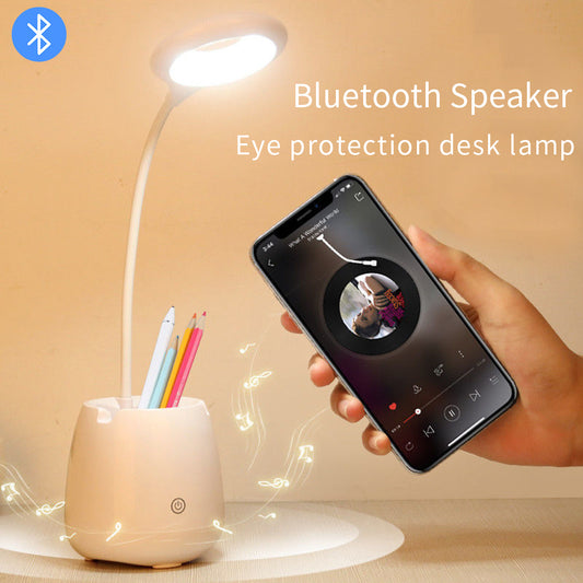 Bluetooth Speaker Desk Lamp | Modern Minimalist | LED Light | Eye-Friendly | Portable