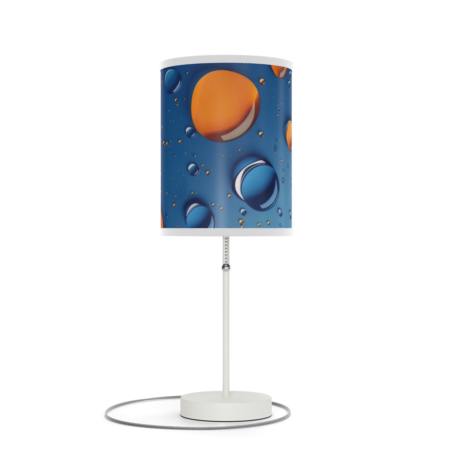 Lamp on a Stand, US|CA plug  Orange and blue bubbles