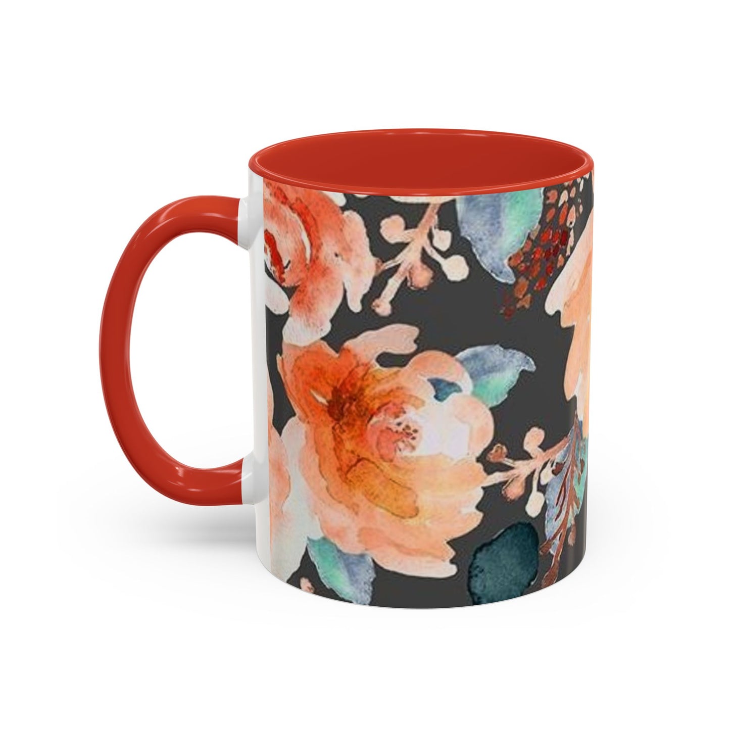 Floral Accent Coffee Mug (11, 15oz)