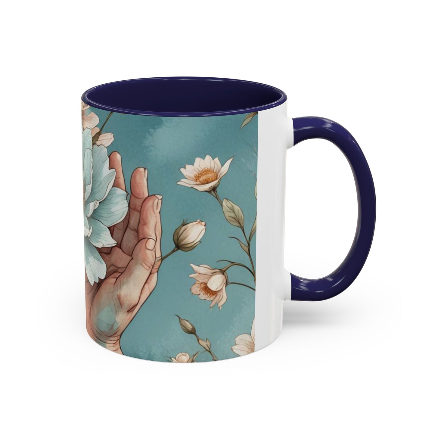 Mug with a design of a bunch of flowers