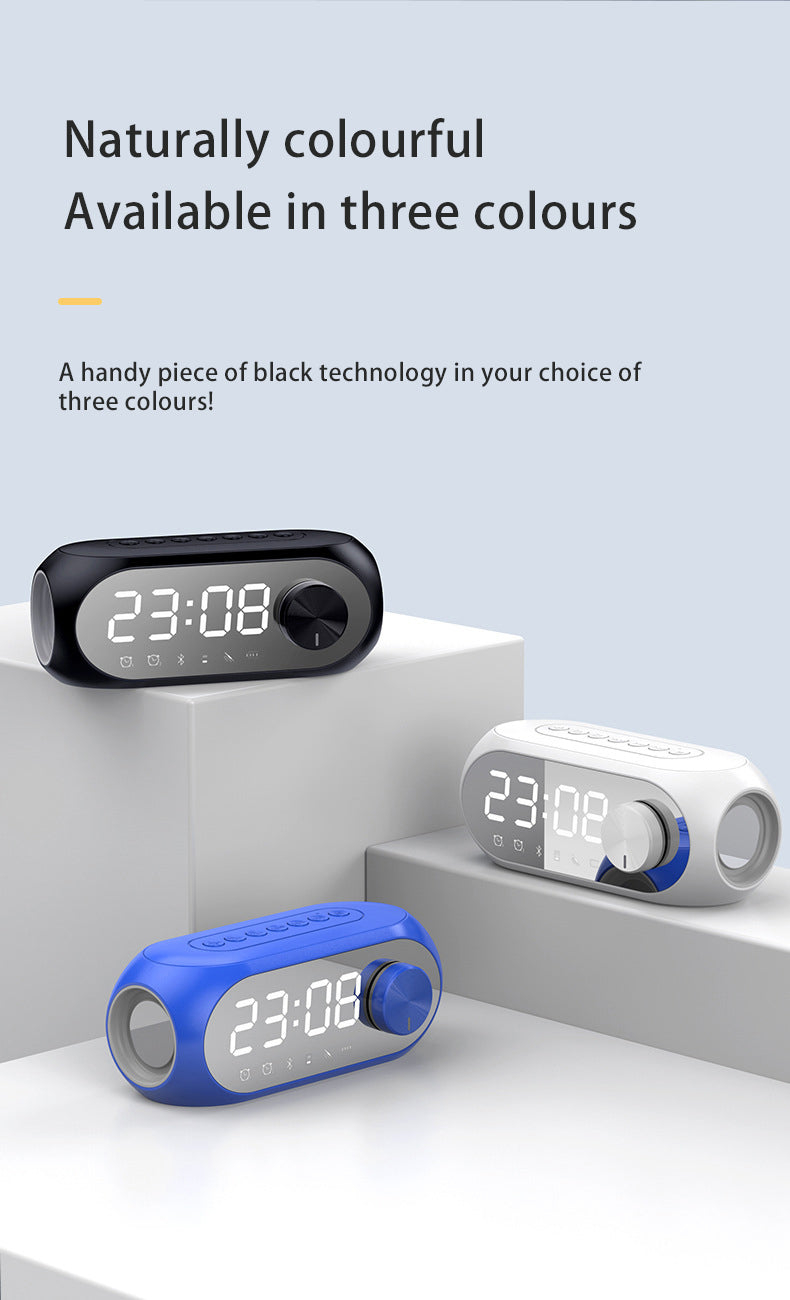 Digital LED Mirror Alarm Clock | Bluetooth Speaker | Wireless Charging | FM Radio | Modern Design