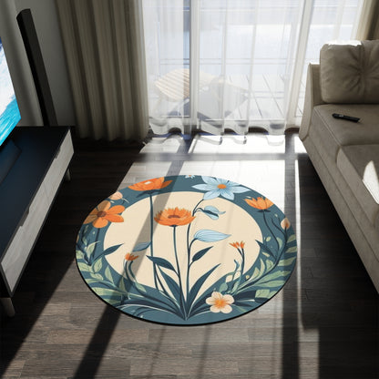 Round Rug with flower design