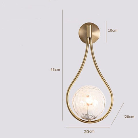 European Modern Glass Wall Lamp- Stylish Lighting for Living Room, Bedroom, and More