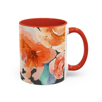 Floral Accent Coffee Mug (11, 15oz)