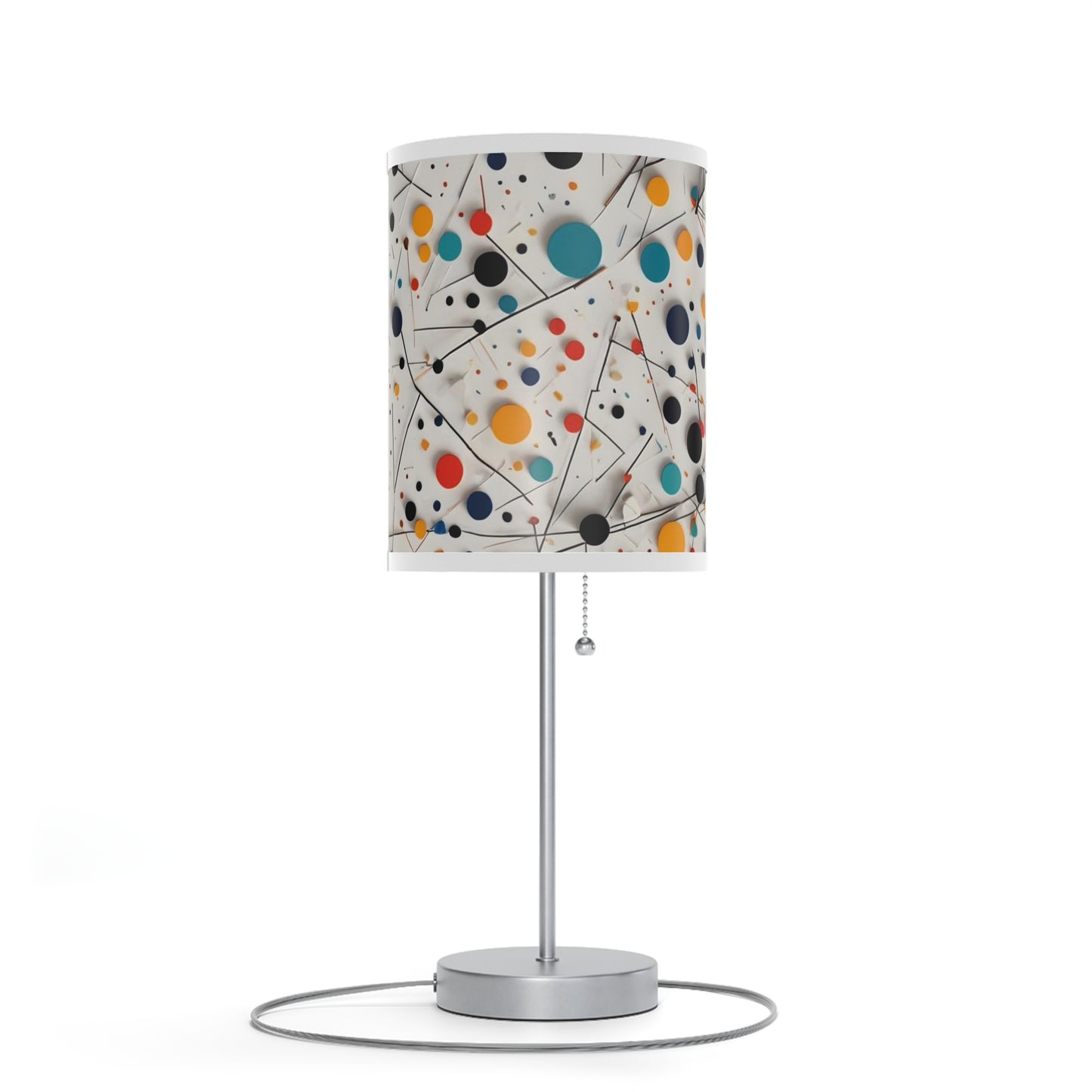 Lamp on a Stand, US|CA plug withwith Matematical forms design