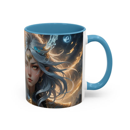 Mug with the design of anime twin girls