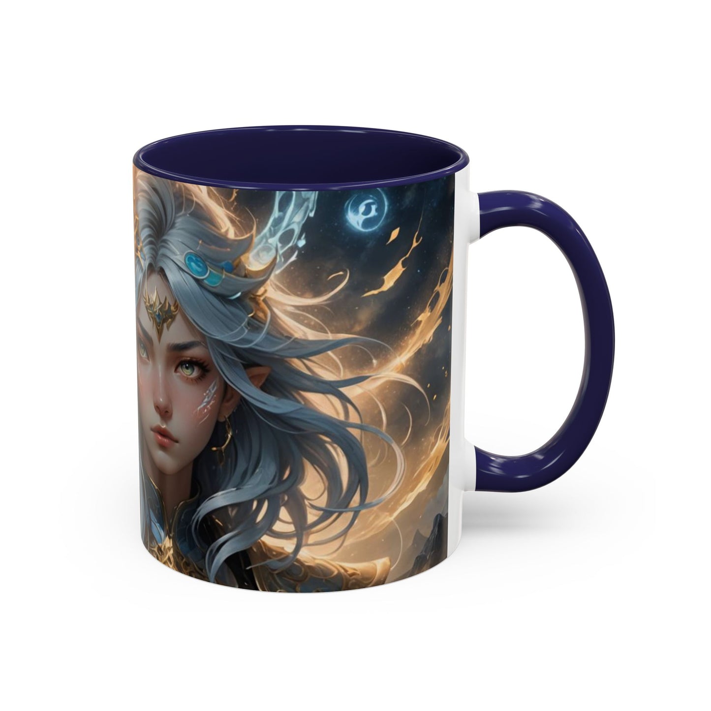 Mug with the design of anime twin girls