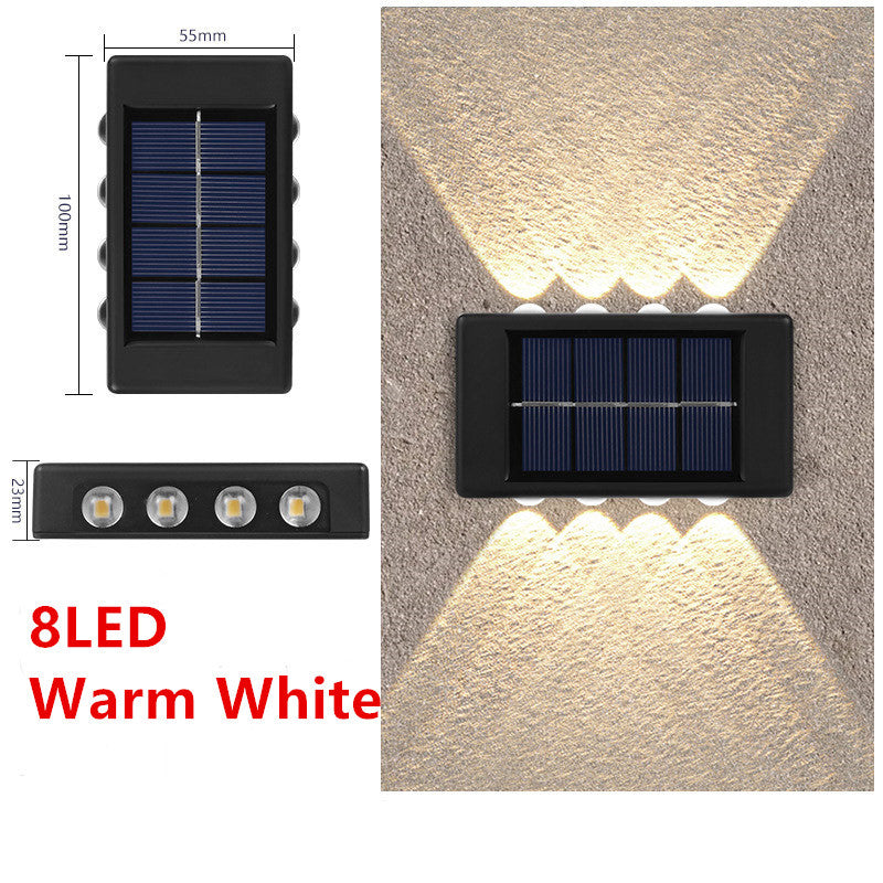 Solar Outdoor Garden Light Up And Down Glowing Atmosphere Wall Lamp Courtyard Street Landscape Garden Decorative Light - OptiChoice