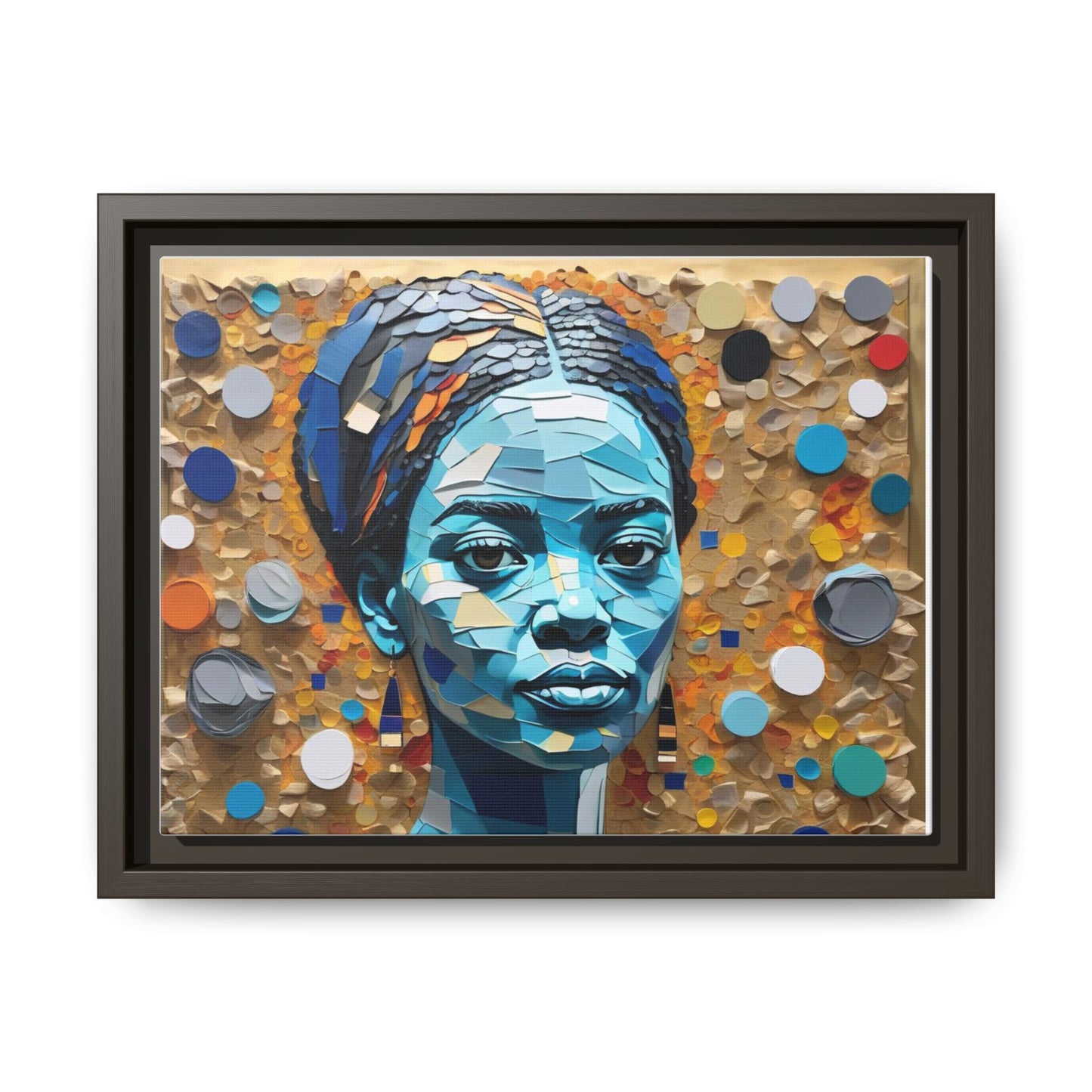 Coloured Woman Matte Canvas, Framed (Multi-color)