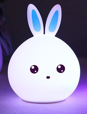 Cute Silicon Animal Rabbit Night LED Colorful Lamps â€“ Fun and Functional Lighting for Kids