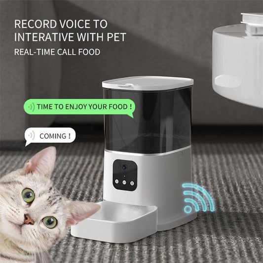 Large Capacity Automatic Pet Feeder with Remote APP Control â€“ 6L, Easy Clean, Slow Feeder, and Portion Control - OptiChoice