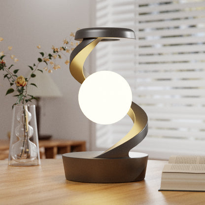 Rotating Moon Desk Lamp with Wireless Charging | Modern Touch-Control LED Night Light for Home Decor