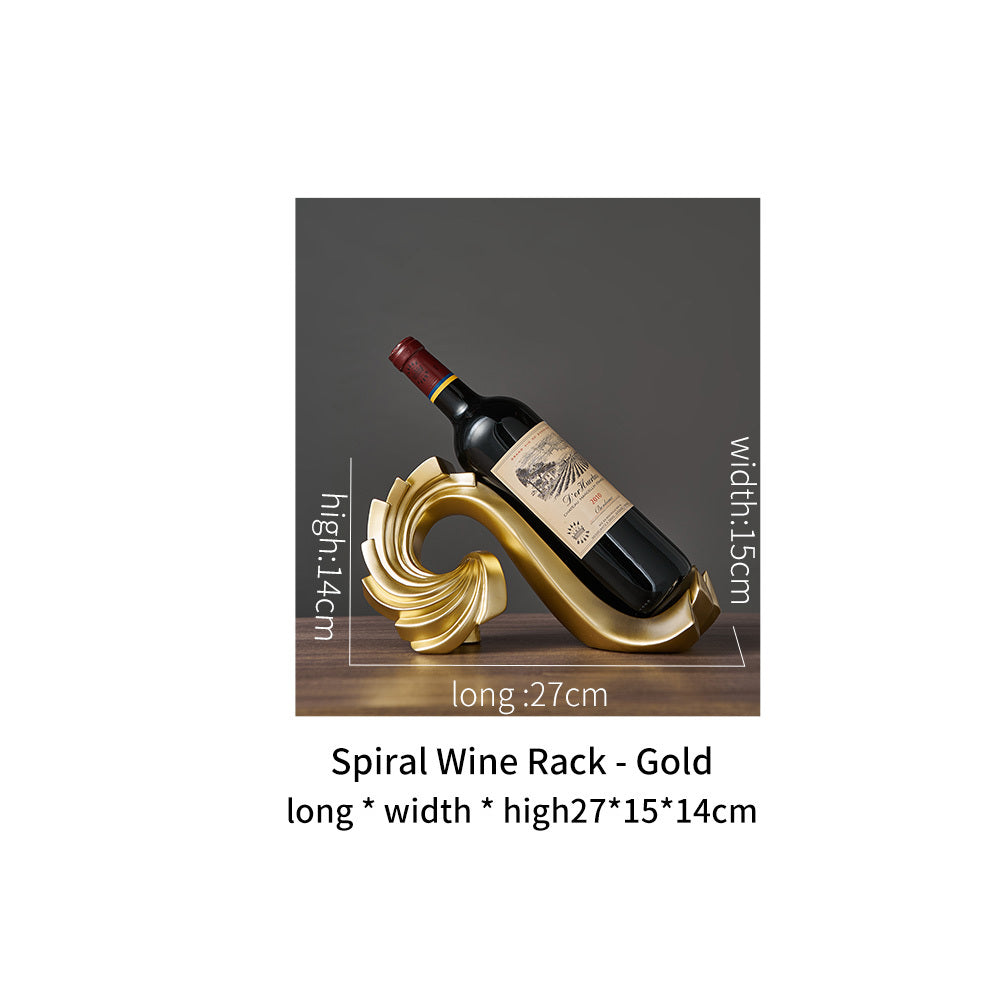 Gold Spiral Wine Rack | Minimalist Design | Luxury | Home Decor | Wine Storage