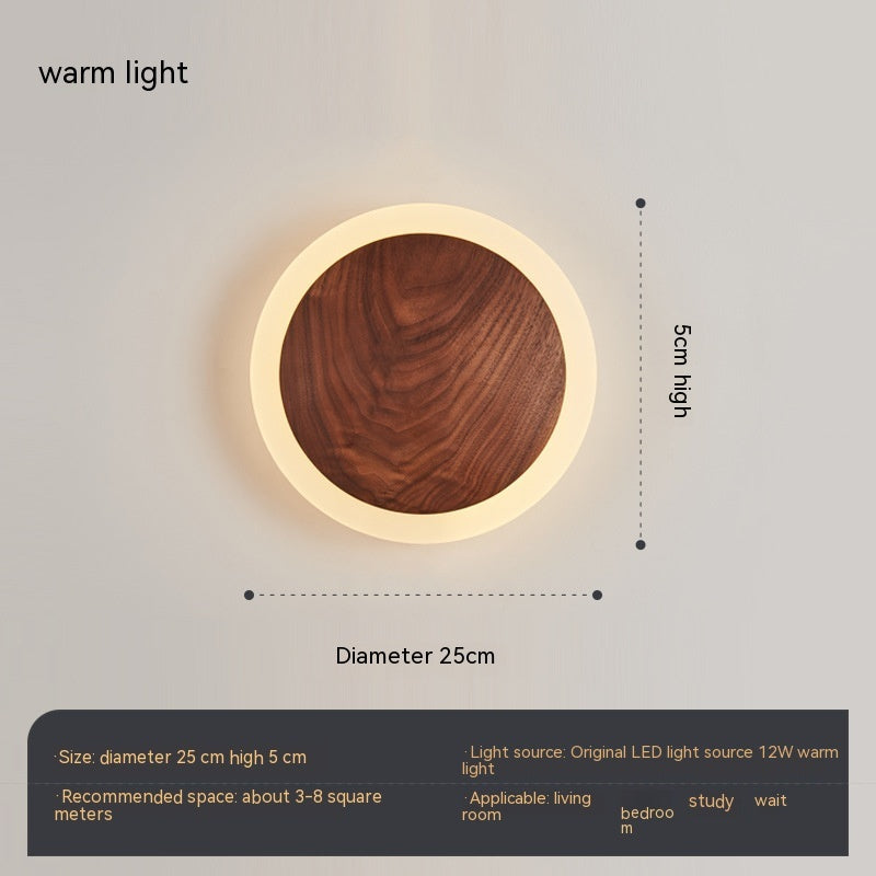 Modern Walnut Wall Lamp | Bedroom | Living Room | Hallway | Sleek Design | High-Quality