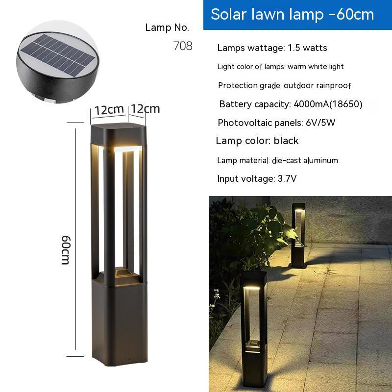 Outdoor Waterproof LED Solar Lawn Lamp for Garden and Courtyard Lighting