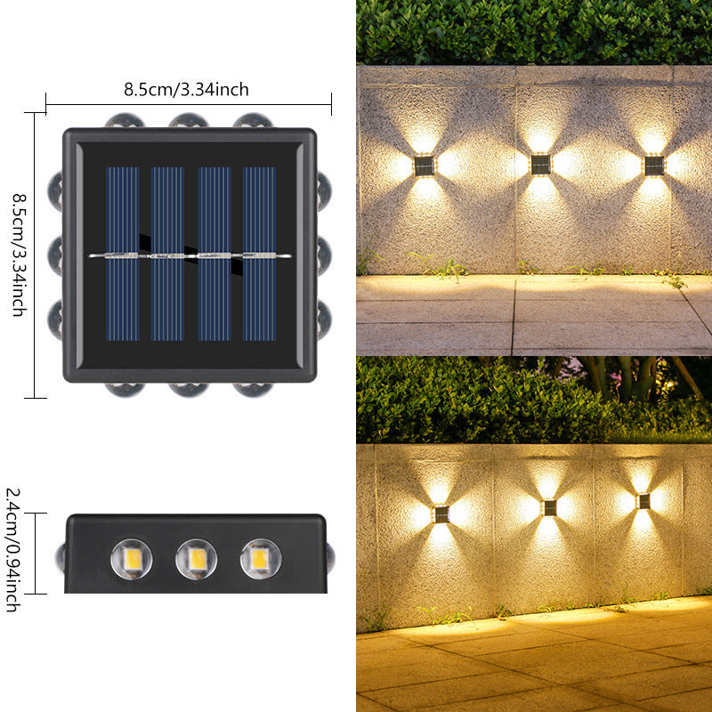 Solar Outdoor Wall Convex Mirror Lamp â€“ Modern Garden and Courtyard Lighting with IP65 Protection - OptiChoice