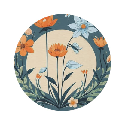 Round Rug with flower design