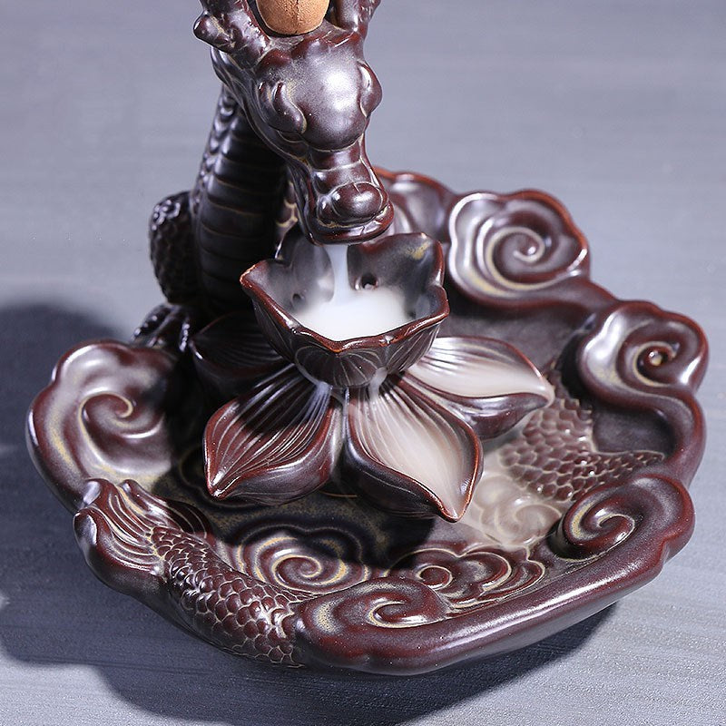 Longyou Lotus Backflow Incense Burner-A Piece of Art