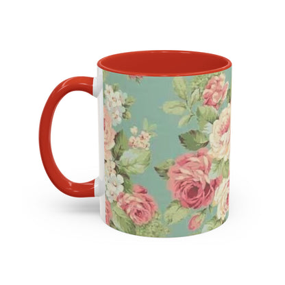 Floral Accent Coffee Mug (11, 15oz)