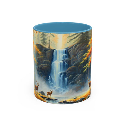 Accent Coffee Mug  Deer forest design