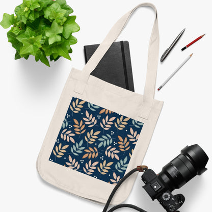 Floral Organic Canvas Tote Bag