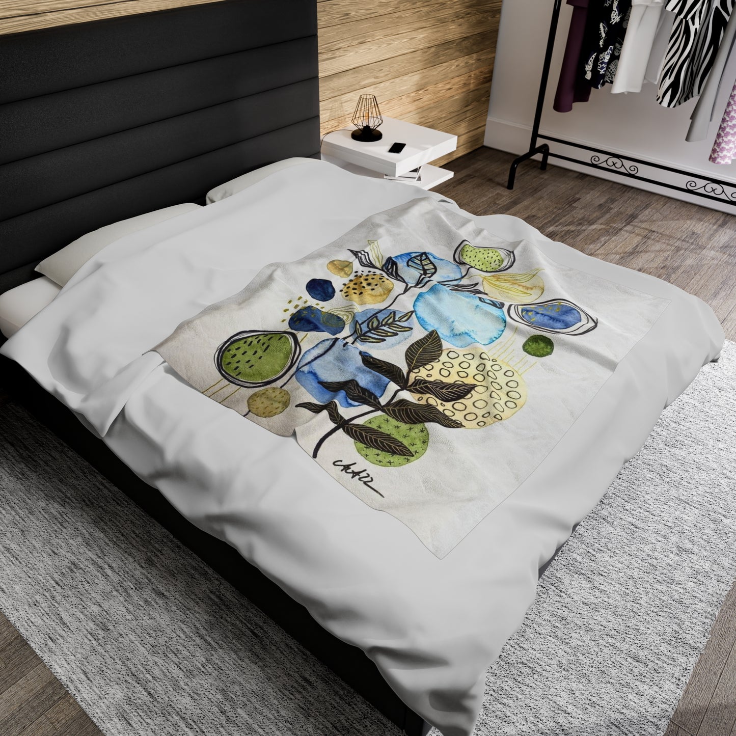 leaf design blanket