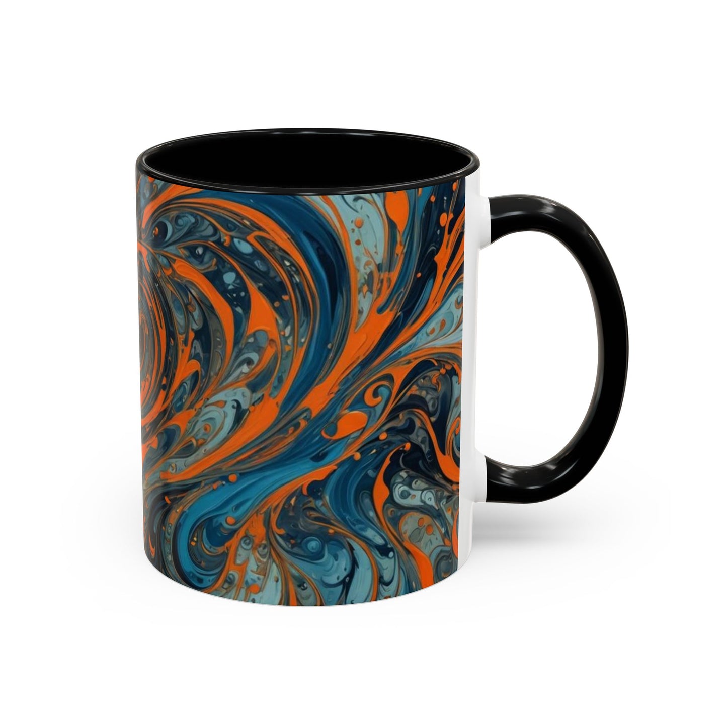 Mug with busy coloring design