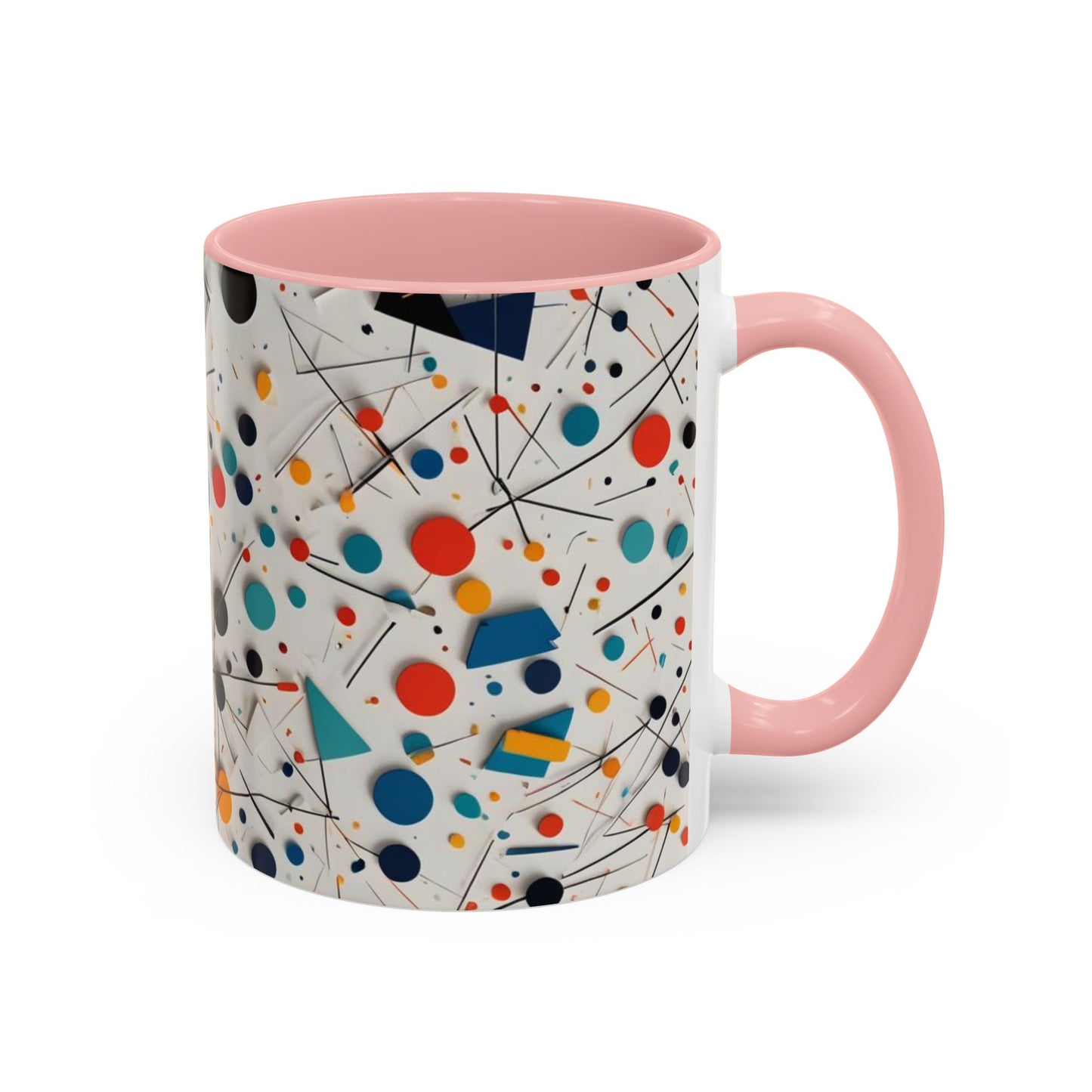 Accent Coffee Mug with Matematical forms design