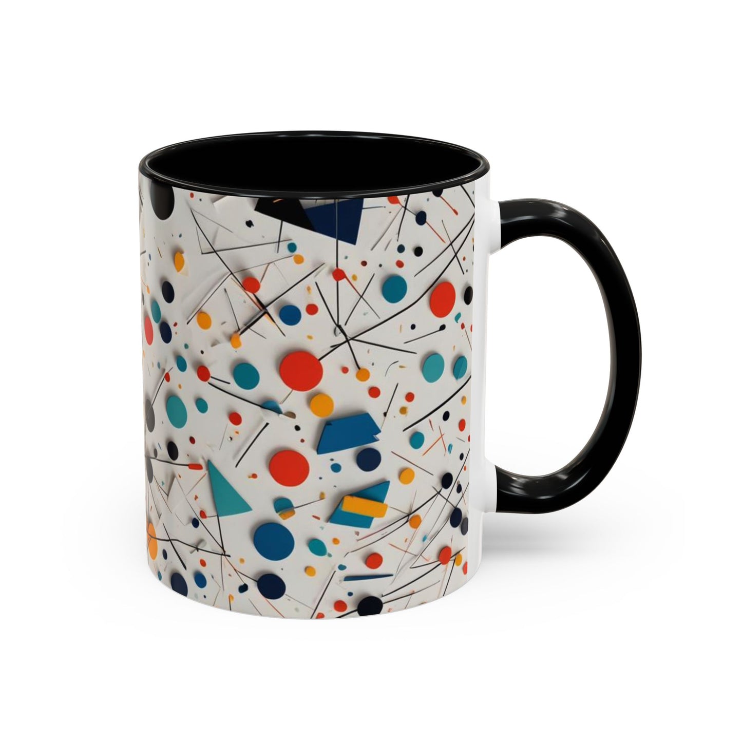 Accent Coffee Mug with Matematical forms design