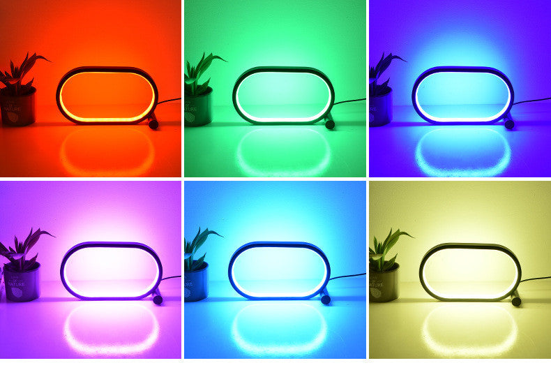 Modern USB Plug-In Oval Acrylic Lamp â€“ Touch Control, Dimmable Bedside and Desk LED Lamp