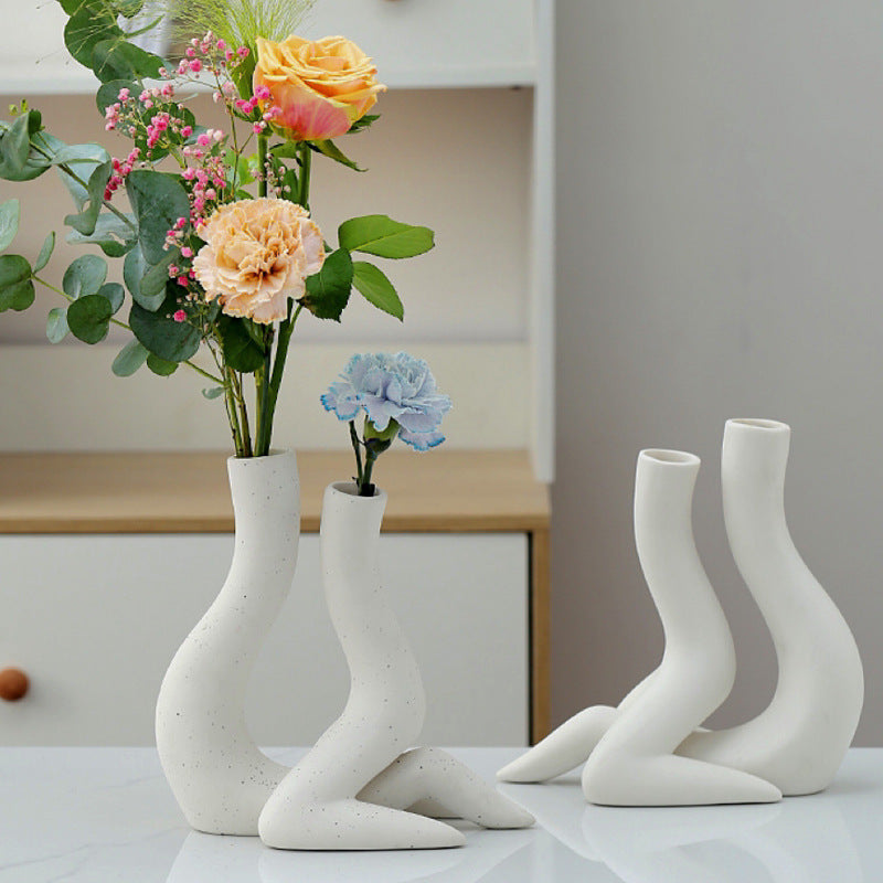 Minimalist Ceramic Vase | Modern Design | Glazed Finish | Home Decor | Tabletop Decoration