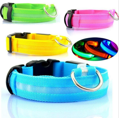 Safety Dog LED Collar â€“ Rechargeable, Adjustable, and Fashionable Reflective Pet Collar - OptiChoice