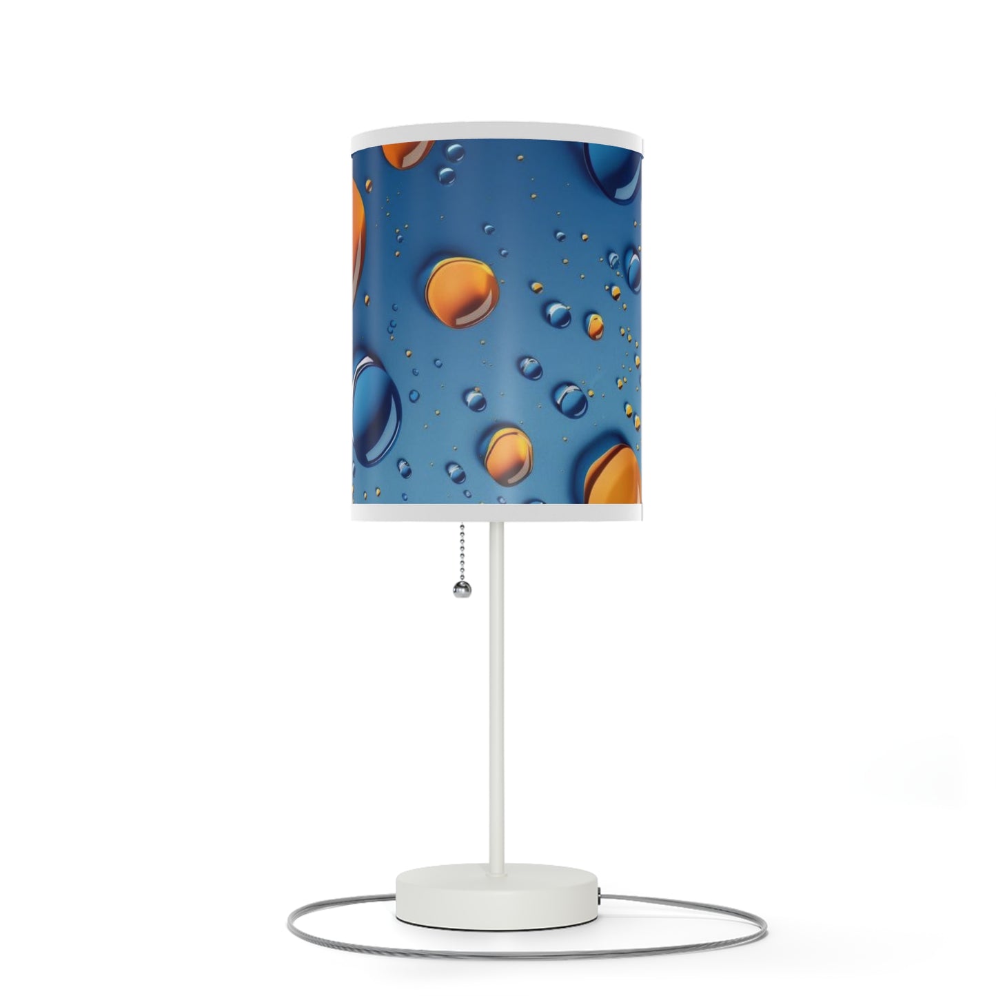 Lamp on a Stand, US|CA plug  Orange and blue bubbles