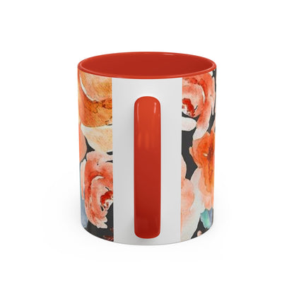 Floral Accent Coffee Mug (11, 15oz)