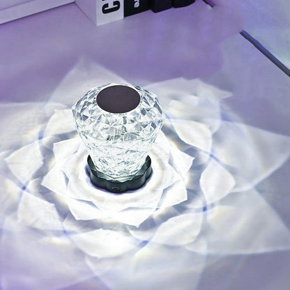 Rose Crystal Lamp Desk Light - Romantic Diamond Atmosphere LED Touch Lamp - OptiChoice