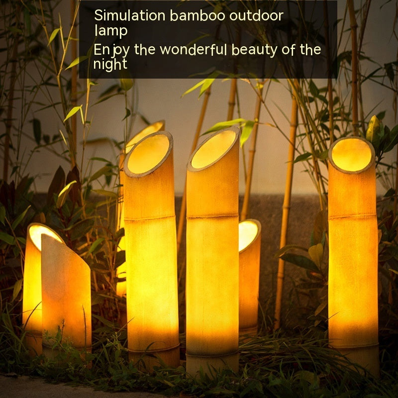 Solar-Powered Bamboo Lamp | Outdoor Lighting | Waterproof | Garden Decor | Villa Decor