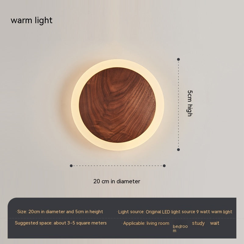 Modern Walnut Wall Lamp | Bedroom | Living Room | Hallway | Sleek Design | High-Quality